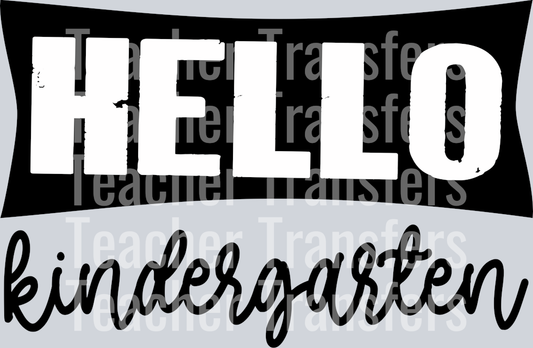 Hello Grade Level BANNER Kindergarten