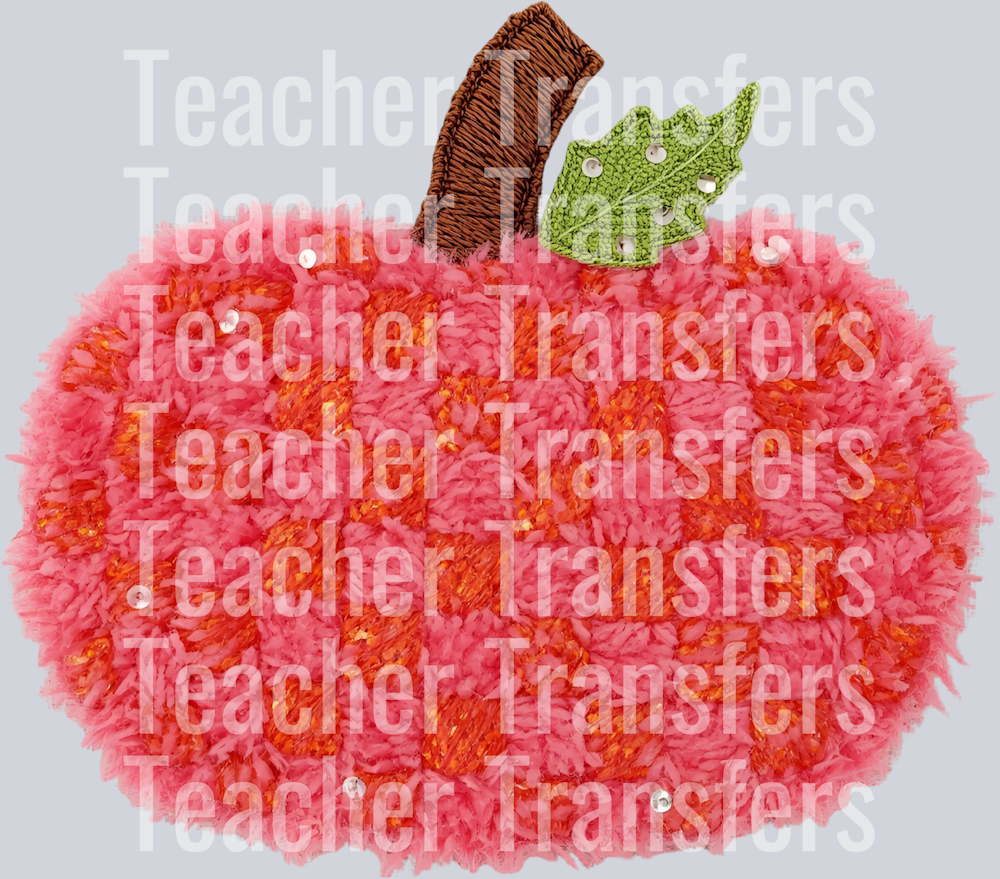 PINK ORANGE PUMPKIN FAUX YARN