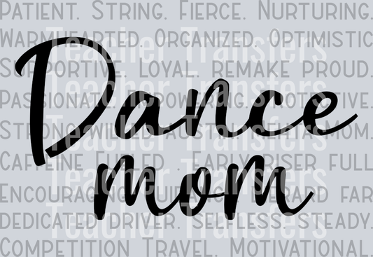 Dance Mom Words SVG, Dance Mom PNG