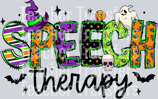 Halloween Speech Therapy Groovy Speech Language Pathologist T-Shirt