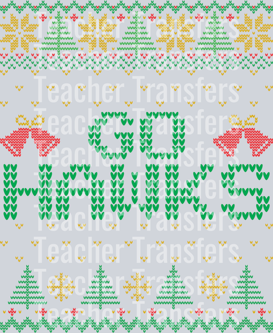 Ugly Sweater HAWKS GOLD TEAM
