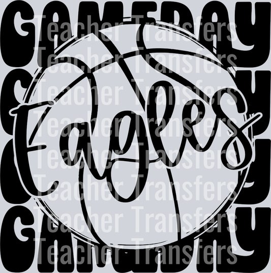 Stacked Mascots GAMEDAY BASKETBALL Eagles