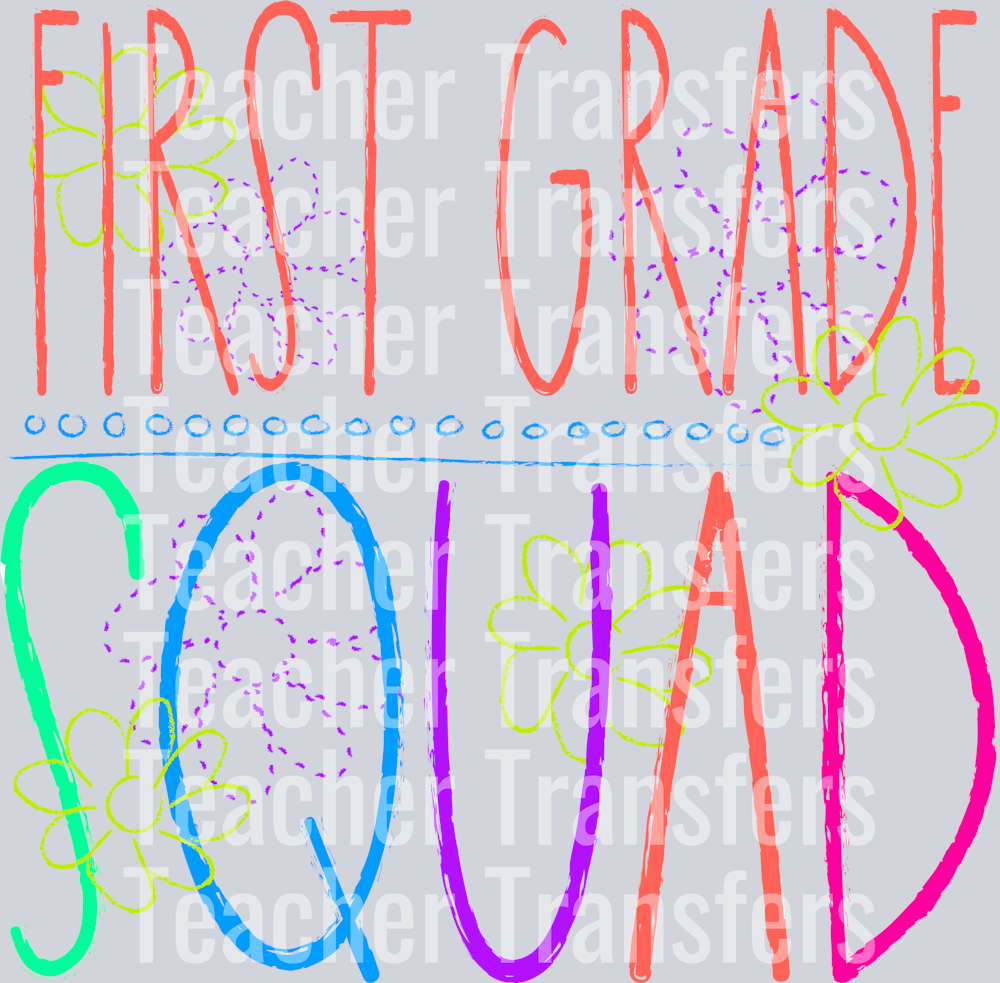 Chalkboard FIRST GRADE Squad