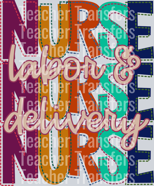 Stitched Occupations Nurse Labor and Delivery