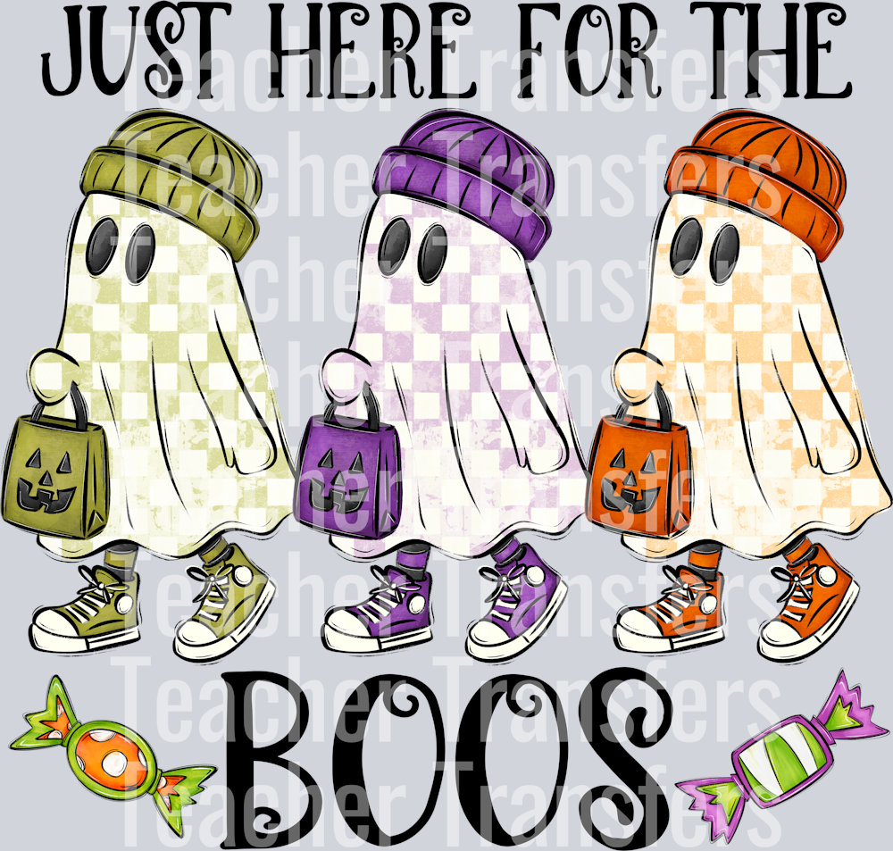 JUST HERE FOR THE BOOS BLACK PRINT