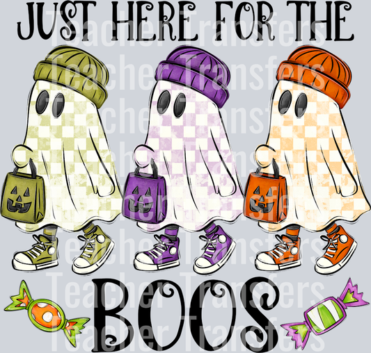 JUST HERE FOR THE BOOS BLACK PRINT