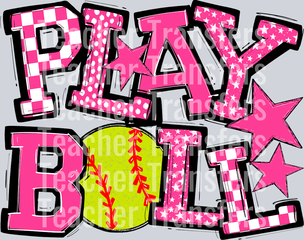 PINK PLAY BALL SOFTBALL