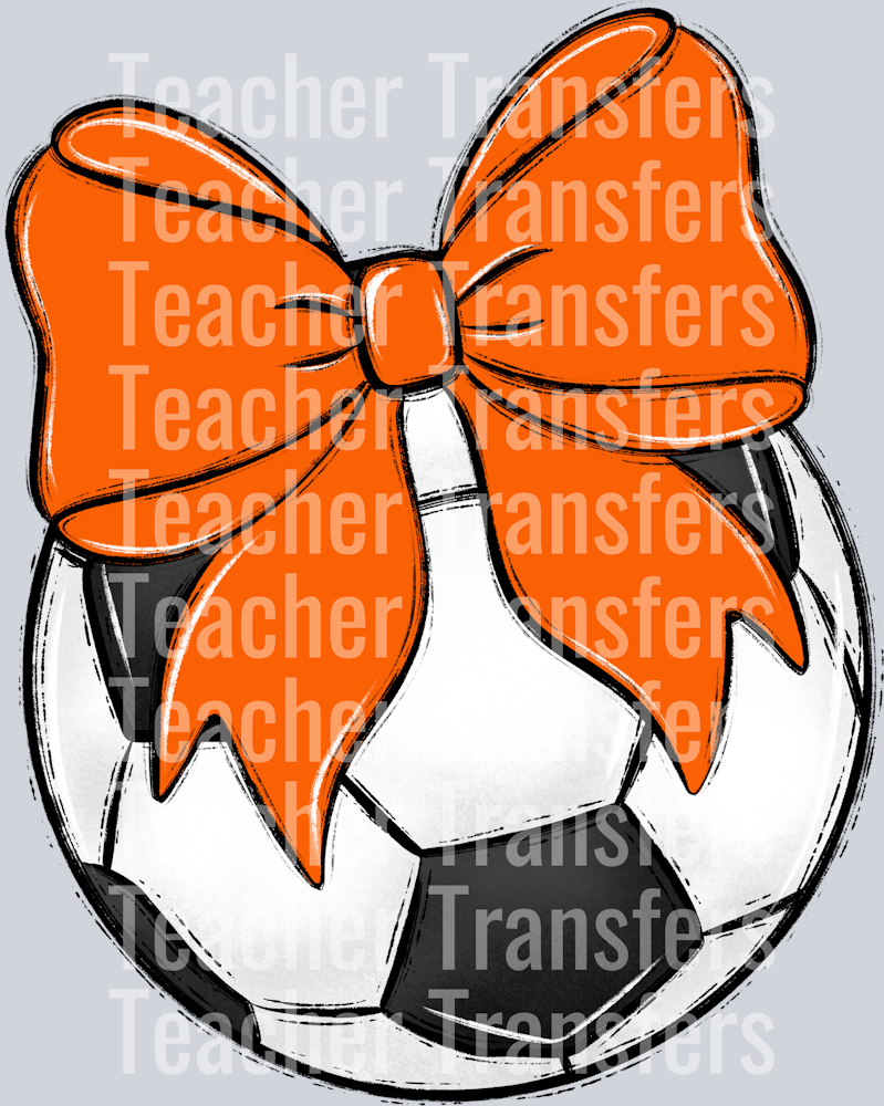 Bows and Balls Soccer Orange