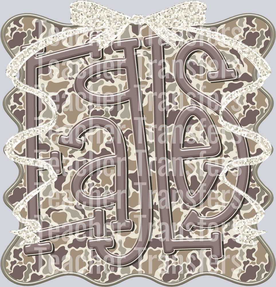 CAMO MASCOTS-EAGLES BOW