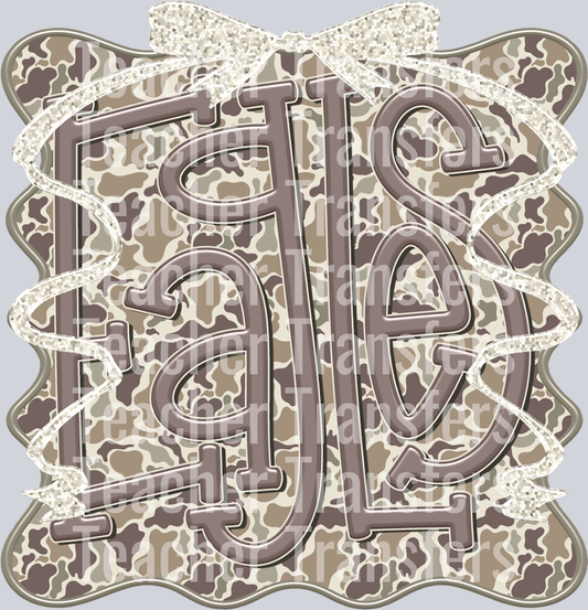 CAMO MASCOTS-EAGLES BOW