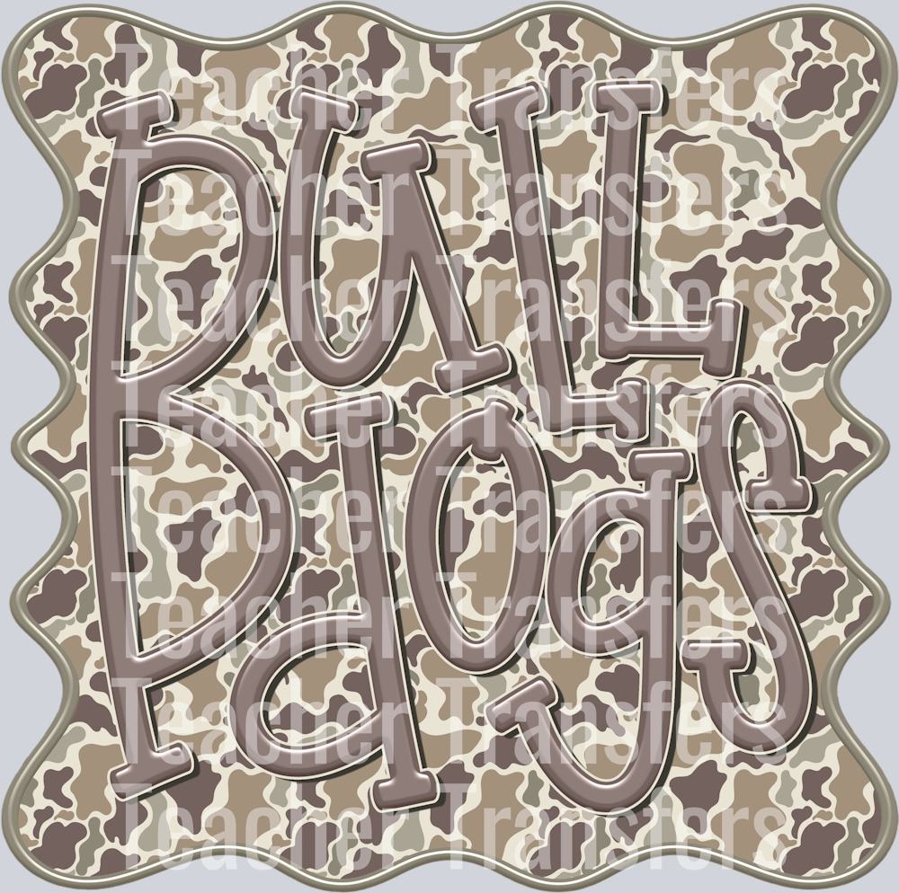 CAMO MASCOTS-BULLDOGS