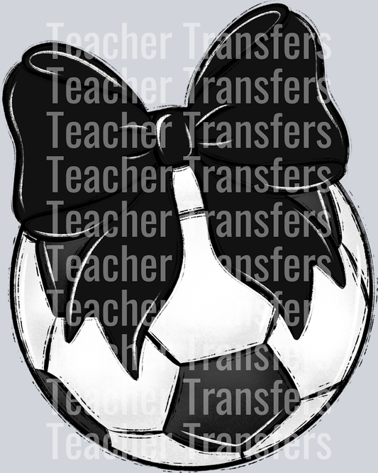 Bows and Balls Soccer Black