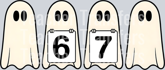 Six Seven Ghosts Shirt, Ghost 6 7 png