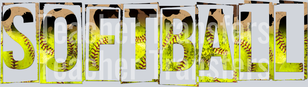 Grunge Sports Words SOFTBALL