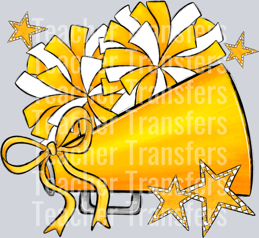 Cheer Megaphones and Stars YELLOW