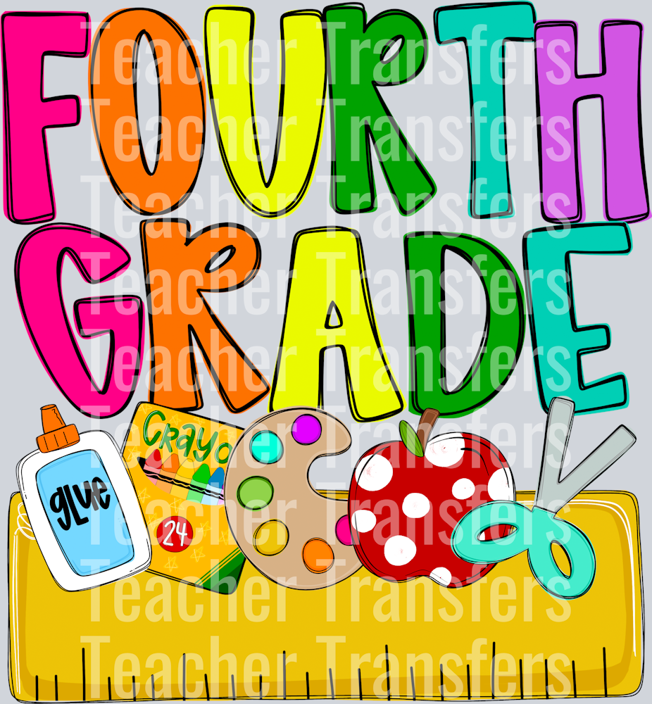 Back to School Name Plate FOURTH GRADE