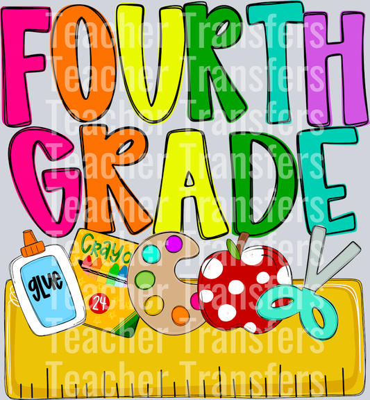 Back to School Name Plate FOURTH GRADE