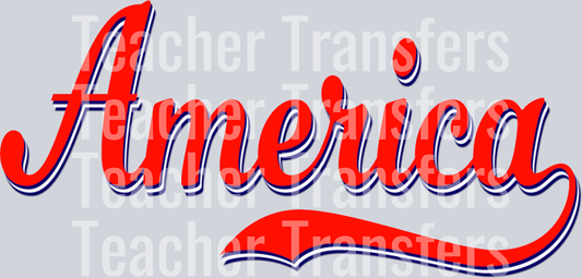 America Red White Blue