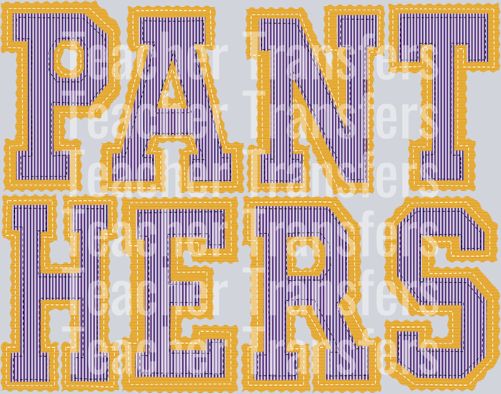 THE PREPSTER PANTHERS PURPLE YELLOW