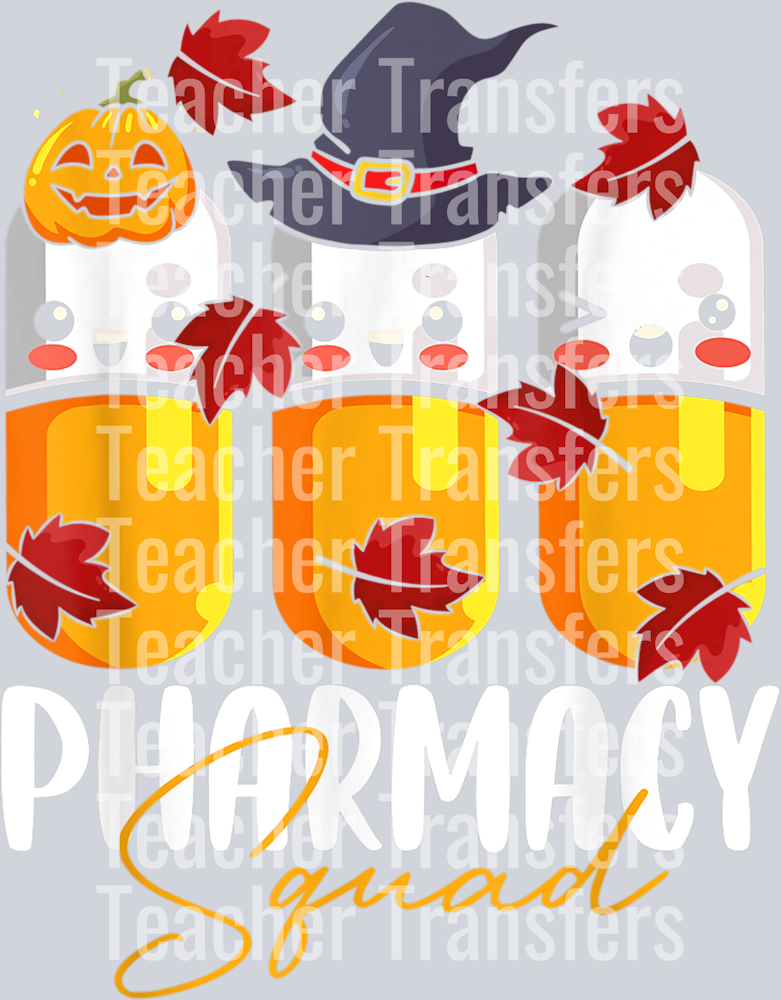 Pharmacy Squad Pharmacist Pumpkin Fall Thanksgiving T-Shirt (1)