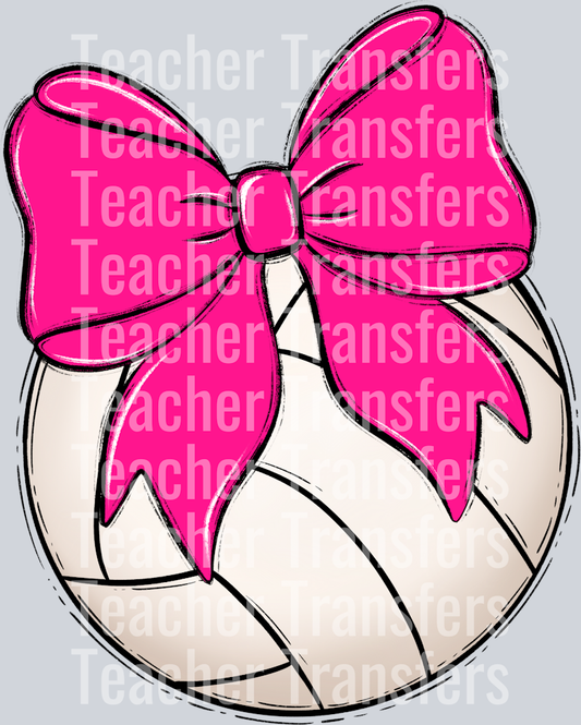 Bows and Balls Volleyball Pink