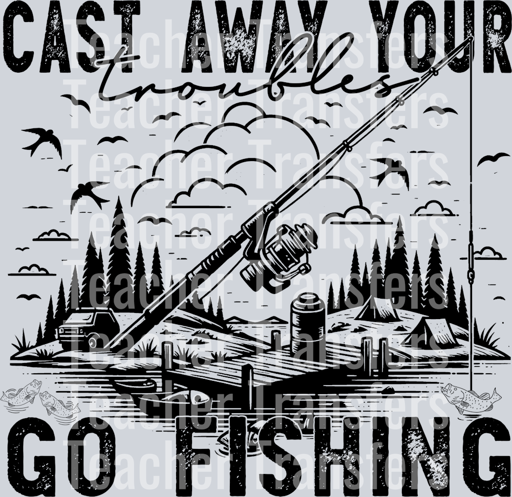 CastAwayTroublesGoFishingBlk