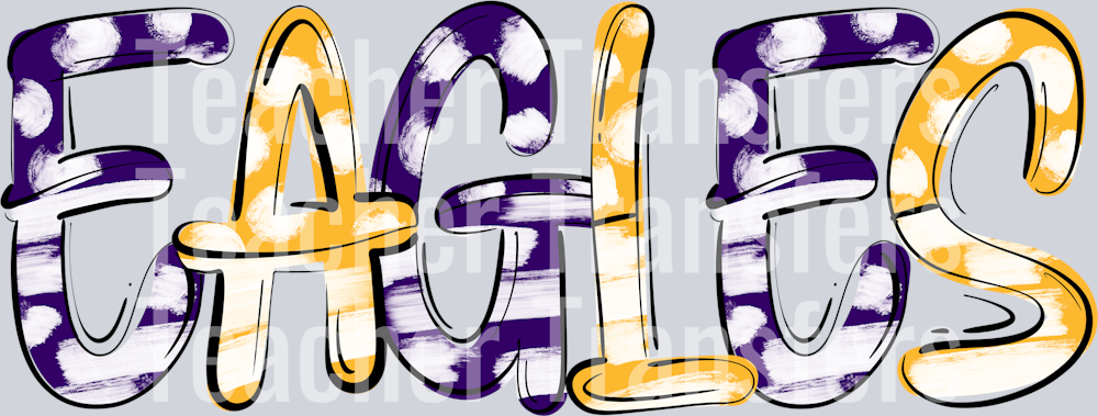 Spirit Spots Eagles Purple Yellow Gold