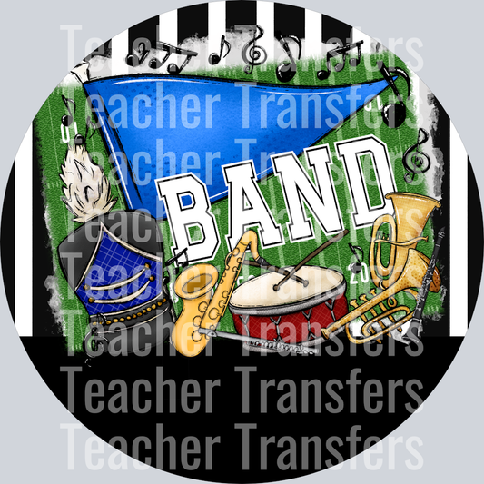 Band Tags Ornaments Blue