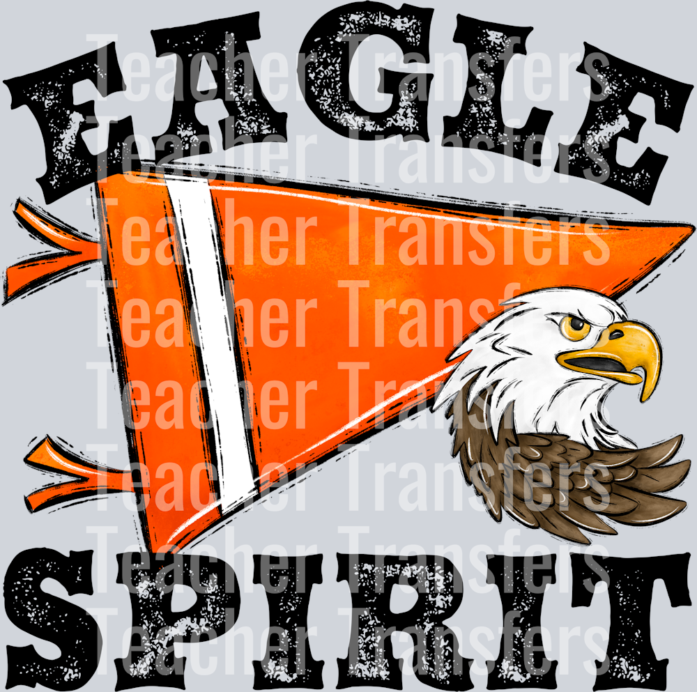Pennant Mascots EAGLE Spirit Orange
