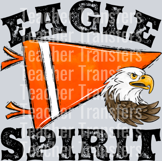 Pennant Mascots EAGLE Spirit Orange