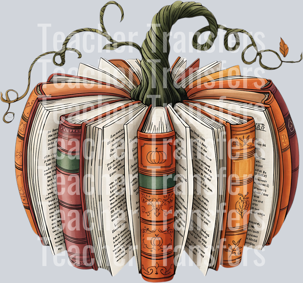 Fall Book Pumpkin PNG