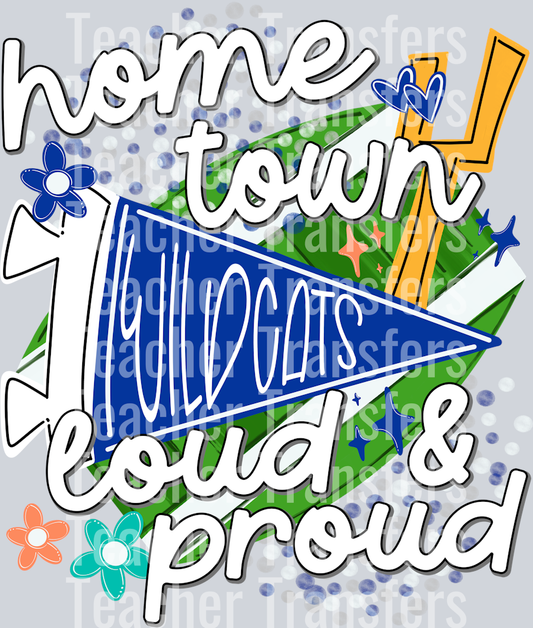 Home Town Loud & Proud ROYAL BLUE WILDCATS