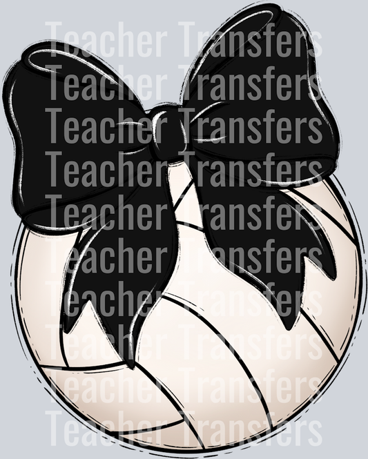 Bows and Balls Volleyball Black