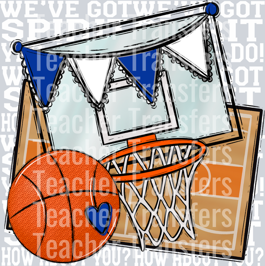 We_ve Got Spirit BASKETBALL ROYAL BLUE