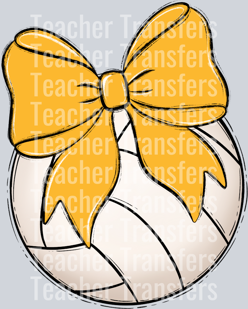 Bows and Balls Volleyball Yellow Gold