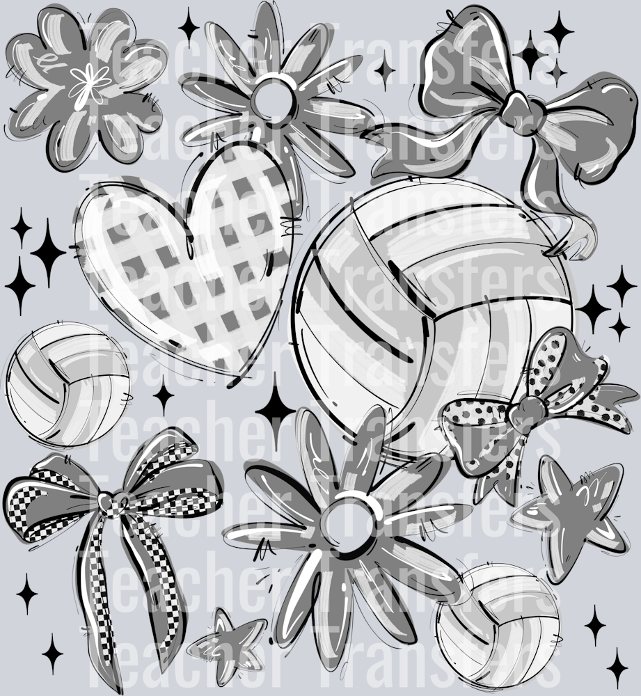 GRAY PLAY BALL VOLLEYBALL COLLAGE