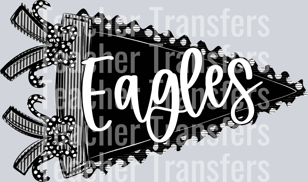 PREPSTER PENNANT TEAMS EAGLES BLACK