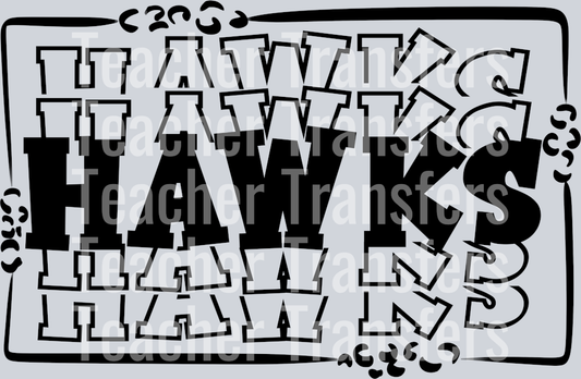 STACKED MASCOTS Hawks