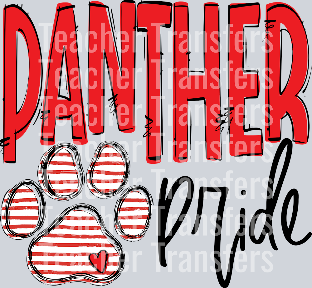 Team Go PRIDE Spirit Panther Paw Red