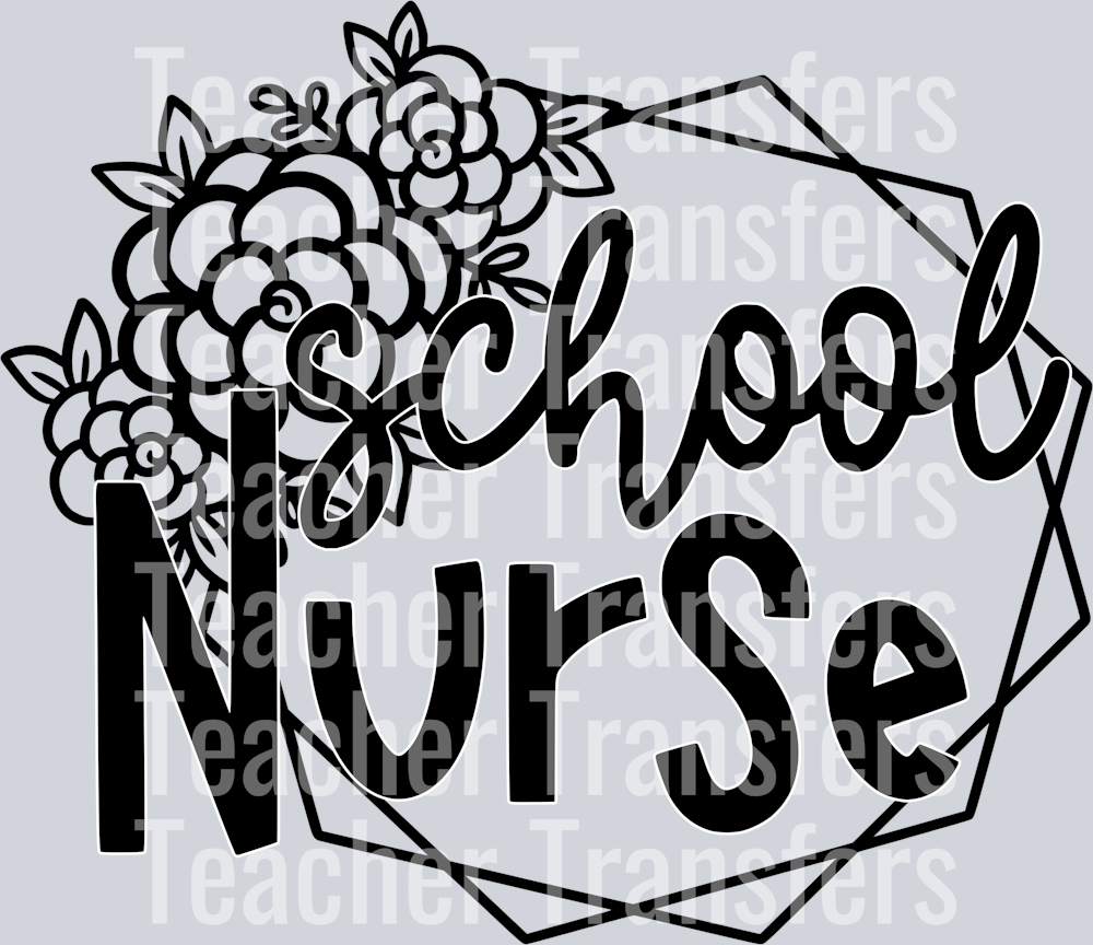 Administrators Floral Hexagon SCHOOL NURSE