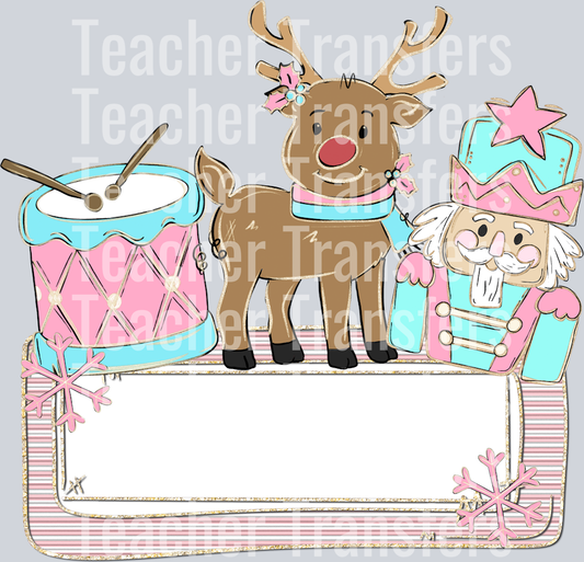 CHRISTMAS NAME PLATES PINK