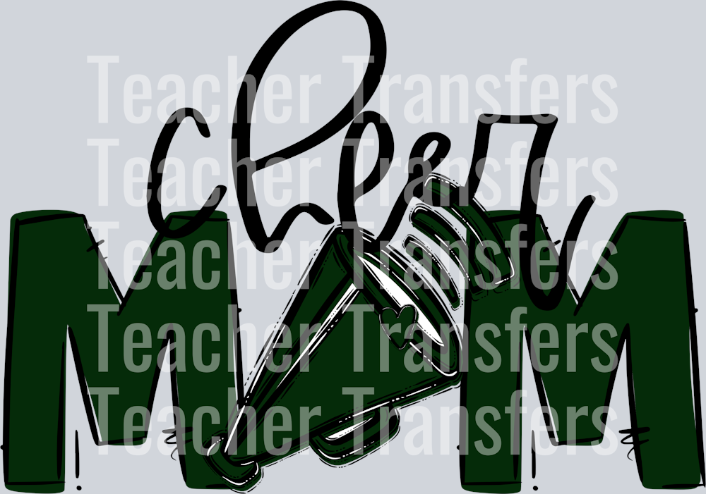 Cheer Mom Dark Green No Flower