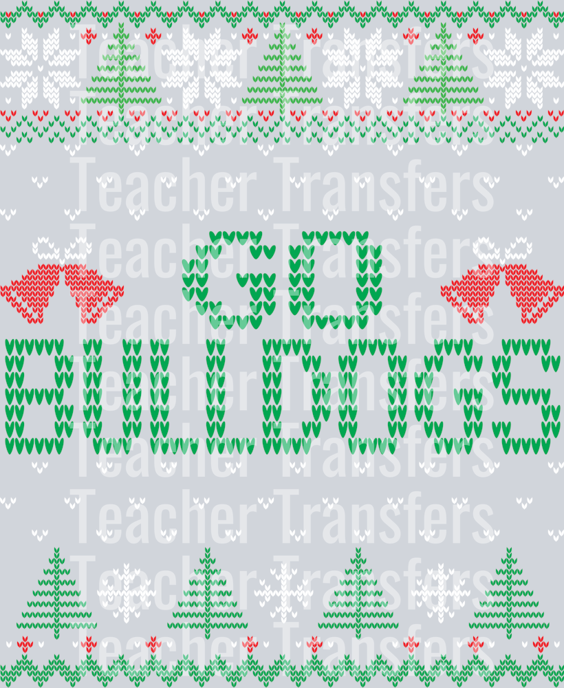 Ugly Sweater BULLDOGS WHITE TEAM