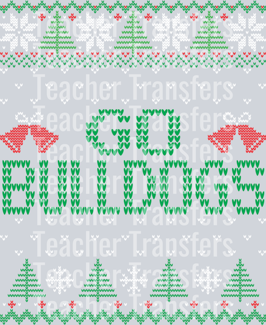 Ugly Sweater BULLDOGS WHITE TEAM