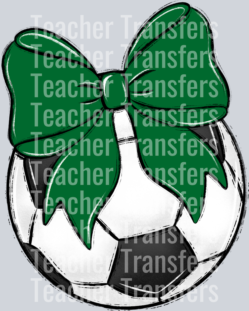 Bows and Balls Soccer Kelly Green
