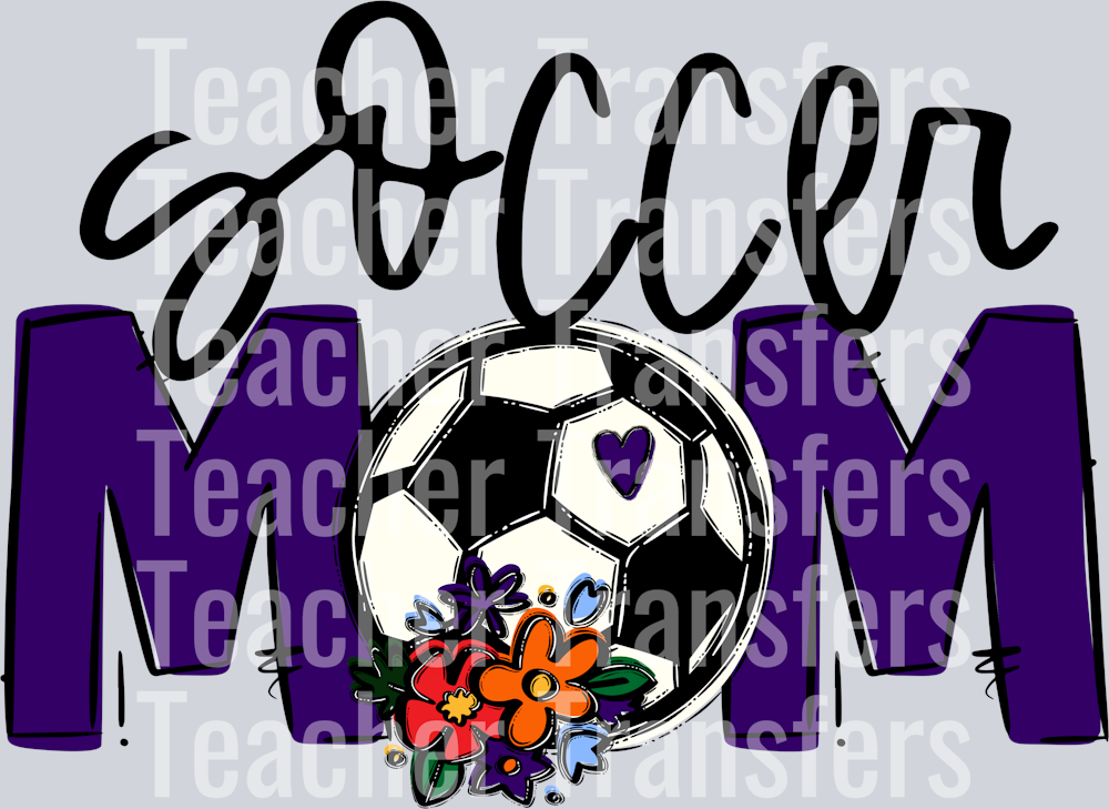 Soccer Mom Purple Flowers