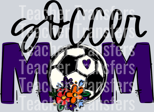 Soccer Mom Purple Flowers