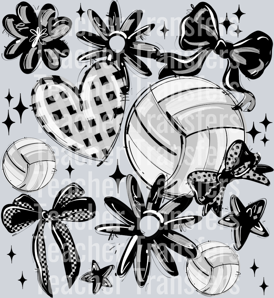 BLACK PLAY BALL VOLLEYBALL COLLAGE