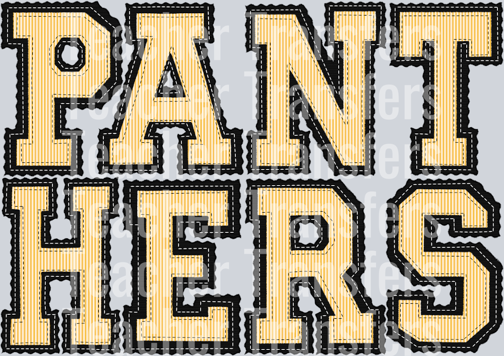 THE PREPSTER PANTHERS YELLOW BLACK