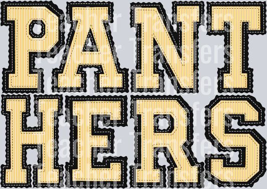 THE PREPSTER PANTHERS YELLOW BLACK